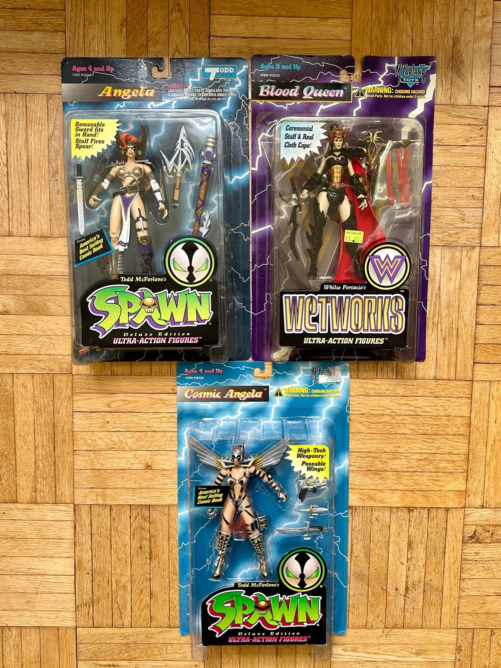 McFarlane Spawn/Wetworks 3 Action Figures ‘90s Angela/Cosmic Angela/Blood Queen